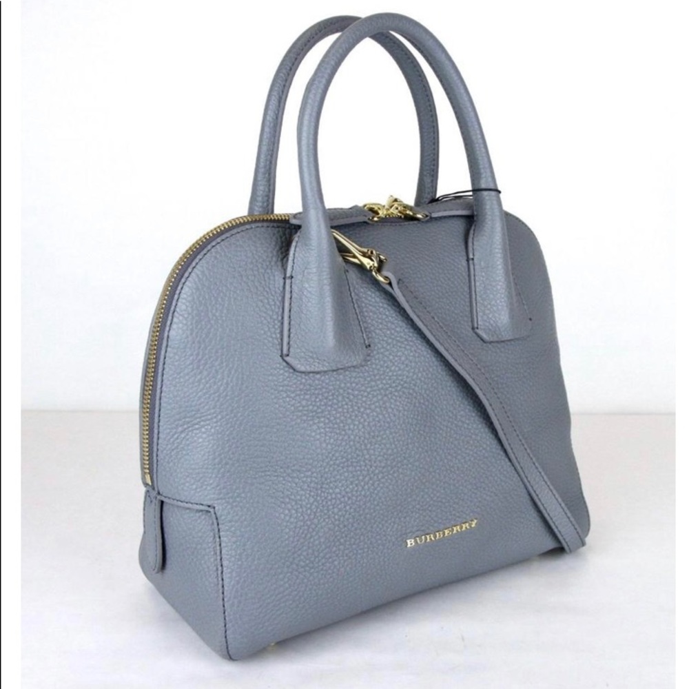 Burberry cloudy blue leather greenwood crossbody handbag